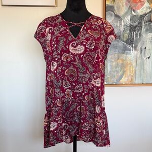 DR2 Maroon Paisley Blouse/dress